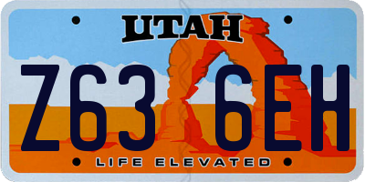 UT license plate Z636EH