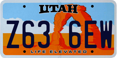 UT license plate Z636EW