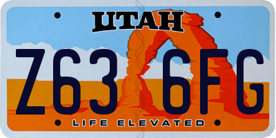 UT license plate Z636FG