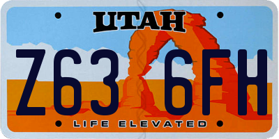 UT license plate Z636FH