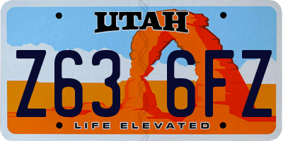 UT license plate Z636FZ