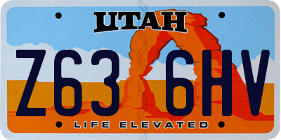 UT license plate Z636HV