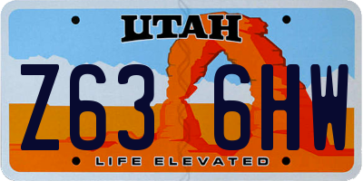 UT license plate Z636HW
