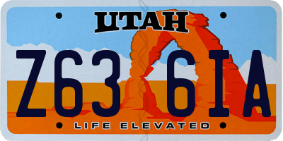 UT license plate Z636IA