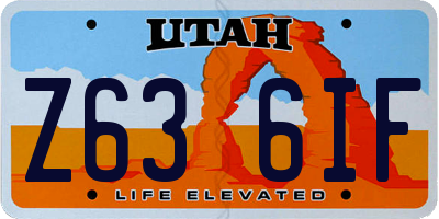 UT license plate Z636IF