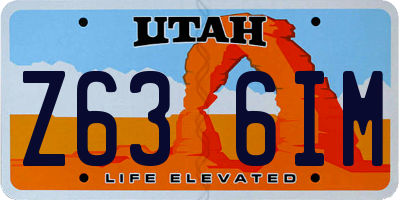 UT license plate Z636IM