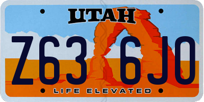UT license plate Z636JO