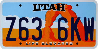 UT license plate Z636KW