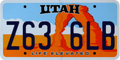 UT license plate Z636LB