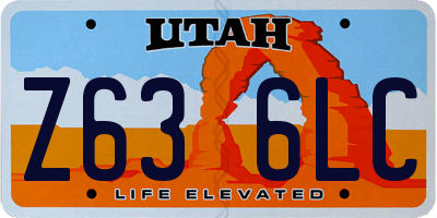 UT license plate Z636LC