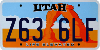 UT license plate Z636LF