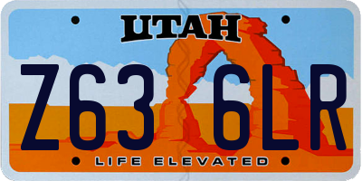 UT license plate Z636LR