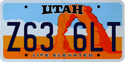 UT license plate Z636LT