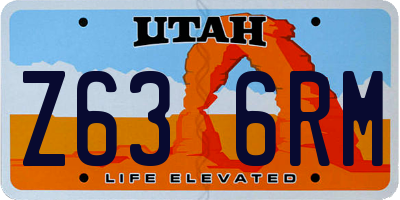 UT license plate Z636RM