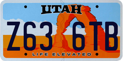 UT license plate Z636TB