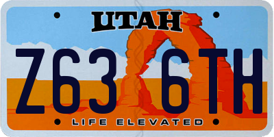 UT license plate Z636TH