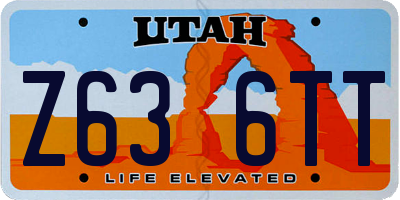 UT license plate Z636TT