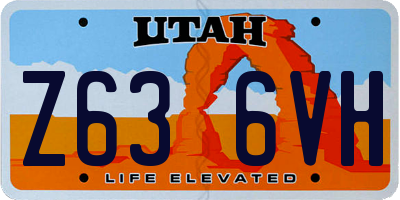 UT license plate Z636VH