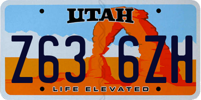 UT license plate Z636ZH