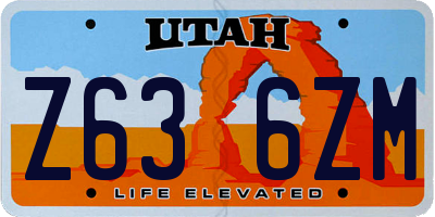 UT license plate Z636ZM