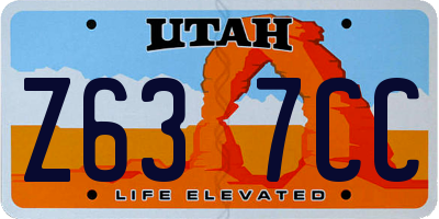 UT license plate Z637CC