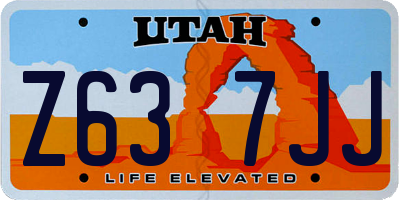 UT license plate Z637JJ