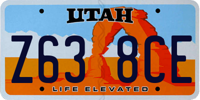 UT license plate Z638CE