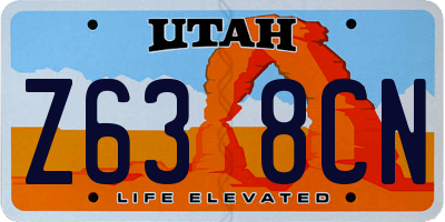 UT license plate Z638CN