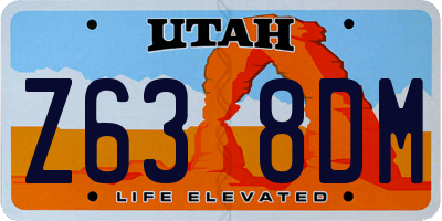 UT license plate Z638DM
