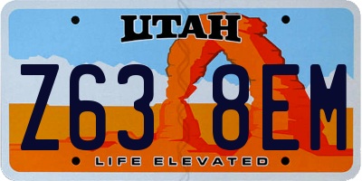 UT license plate Z638EM