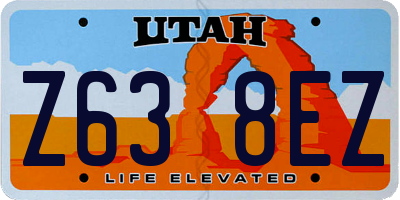UT license plate Z638EZ