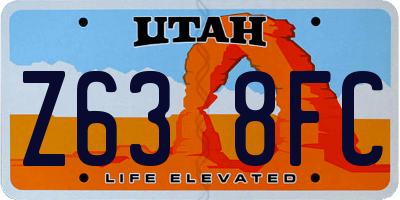 UT license plate Z638FC