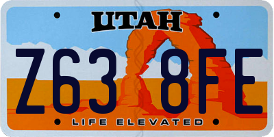 UT license plate Z638FE