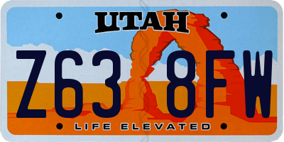 UT license plate Z638FW