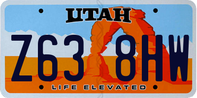 UT license plate Z638HW