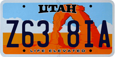 UT license plate Z638IA