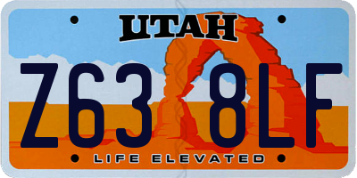 UT license plate Z638LF