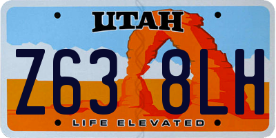 UT license plate Z638LH