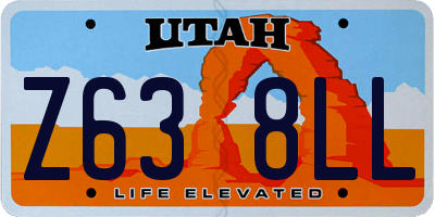 UT license plate Z638LL