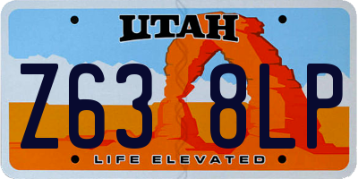 UT license plate Z638LP