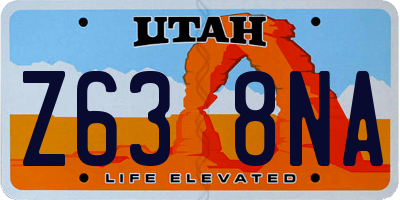 UT license plate Z638NA