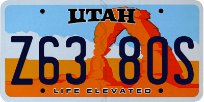 UT license plate Z638OS