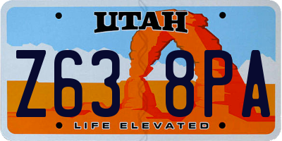 UT license plate Z638PA