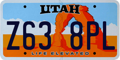 UT license plate Z638PL