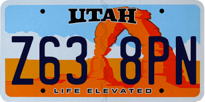 UT license plate Z638PN