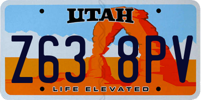 UT license plate Z638PV