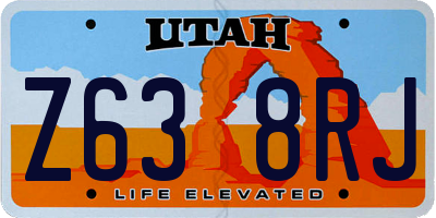 UT license plate Z638RJ