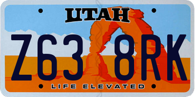 UT license plate Z638RK