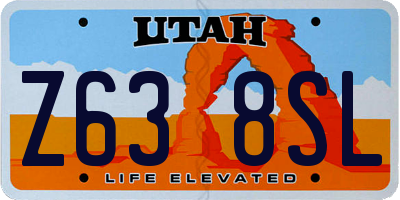 UT license plate Z638SL