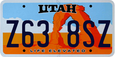 UT license plate Z638SZ